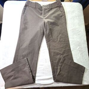 BANANA REPUBLIC WOMEN'S MARTIN FIT BROWN FLARE LEG COTTON PANTS SZ 4